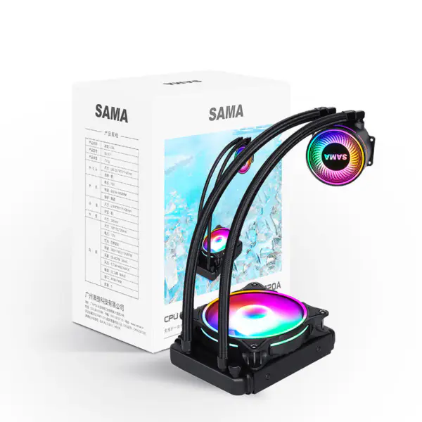 Sama Aio Cpu 120mm Radiator Radiator cieczy Rgb Cooler Cpu Chłodzenie wodne Radiator PC Gaming