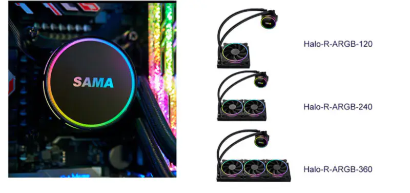Sama Aio Cpu 240mm Radiator Radiator cieczy Rgb Cooler Cpu Chłodzenie wodne Radiator PC Gaming