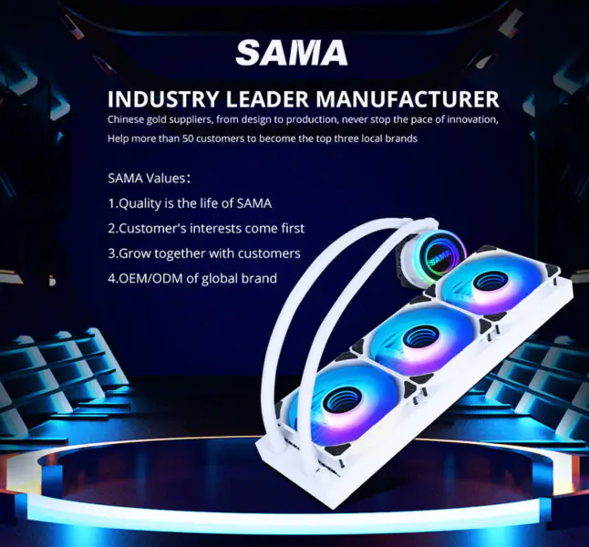 Sama Aio Cpu 360mm Radiator Biały Czarny Radiator Ciecz Rgb Cooler Cpu Pc Komputer Procesor Chłodzenie Wodą Radiator Pc Gaming