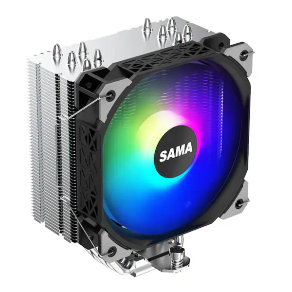 Sama Am4 Am5 Cpu Air Coolers 5 Electroplate Heat Pipes Chłodzenie procesora 115x/1366/1200/2011/2066/1700 Air Cooler