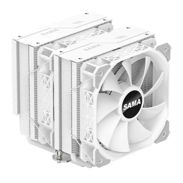 Sama Am4 Am5 Cpu Heatsink Cooler Mocny funkcjonalny wentylator Podwójny wentylator Cooler Chłodzenie procesora Cpu