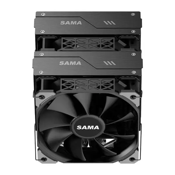 Sama Am4 Am5 Cpu Heatsink Cooler Mocny funkcjonalny wentylator Podwójny wentylator Cooler Chłodzenie procesora Cpu