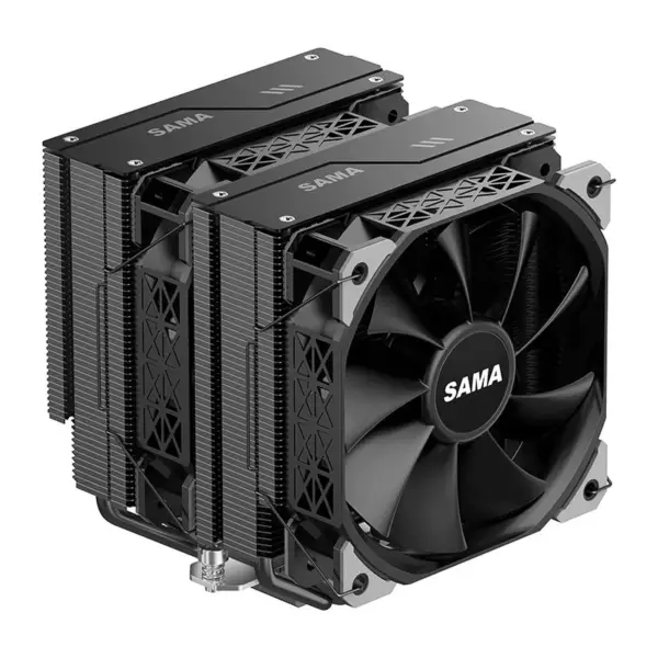 Sama Am4 Am5 Cpu Heatsink Cooler Mocny funkcjonalny wentylator Podwójny wentylator Cooler Chłodzenie procesora Cpu
