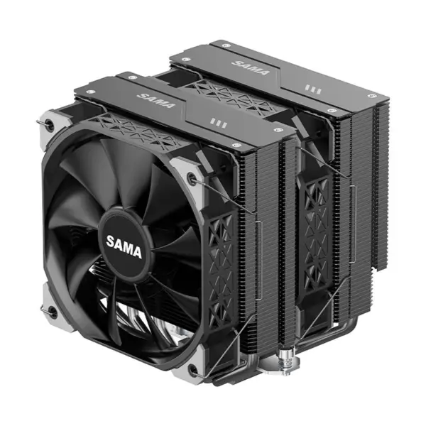 Sama Am4 Am5 Cpu Heatsink Cooler Mocny funkcjonalny wentylator Podwójny wentylator Cooler Chłodzenie procesora Cpu