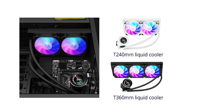 Sama Argb 360mm Intel Amd Aio Cooler Water Cooler Chłodzenie wodne procesora z wyświetlaczem temperatury