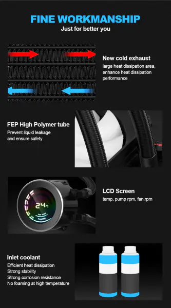 Sama Colorful 360mm Cpu Water Cooling Liquid Cooler do obudowy laptopa