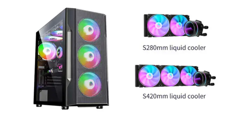 Sama Colorful 420mm Liquid Cooler Led Light Liquid Cooler