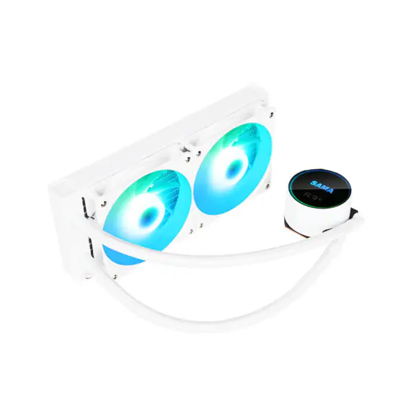 Sama Konfigurowalne logo Argb Wentylator chłodzący Cpu Cooler Wersja biała/czarna Wyświetlacz LCD Temperatura rdzenia Cpu Pc Liquid Cooler