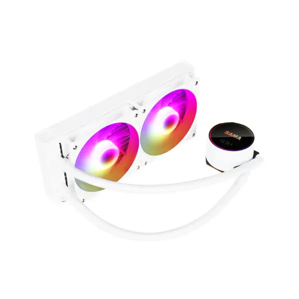 Sama Konfigurowalne logo Argb Wentylator chłodzący Cpu Cooler Wersja biała/czarna Wyświetlacz LCD Temperatura rdzenia Cpu Pc Liquid Cooler