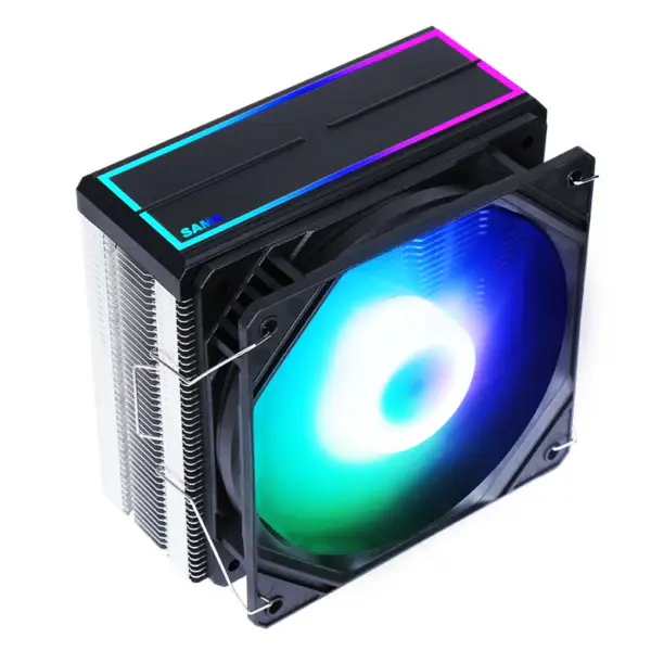 Sama Black Rainbow Rgb Gaming Computer Cooling Radiator Rura cieplna Procesor Chłodzenie powietrzem Chłodnice powietrza Cpu z 4 miedzianymi rurami