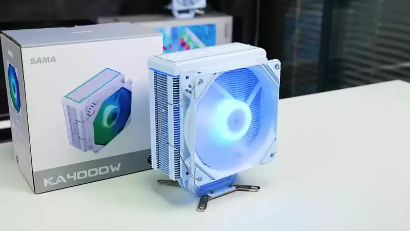 Sama White Rainbow Rgb Gaming Computer Cooling Radiator Rura cieplna Procesor Chłodzenie powietrzem Chłodnice powietrza Cpu z 4 miedzianymi rurami