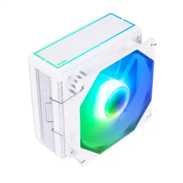 Sama White Rainbow Rgb Gaming Computer Cooling Radiator Rura cieplna Procesor Chłodzenie powietrzem Chłodnice powietrza Cpu z 4 miedzianymi rurami