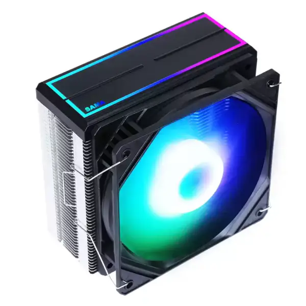 Sama White Rainbow Rgb Gaming Computer Cooling Radiator Rura cieplna Procesor Chłodzenie powietrzem Chłodnice powietrza Cpu z 4 miedzianymi rurami