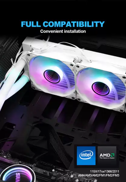 Sama Customized 240mm Rgb Lighting Liquid Aio Cooler Cpu Liquid Cooler Water Cooling Liquid Cooler For Pc