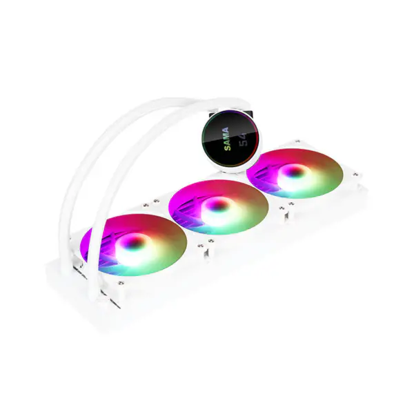 Sma Display Cpu Core Temperature Liquid Cooler 50000hrs Cpu Cooler Rgb Konfigurowalne logo Argb Cpu Cooler