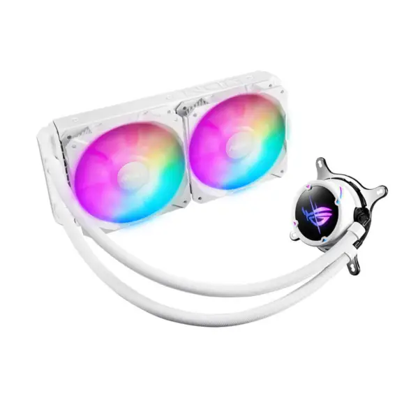 AsUs Rog Strix Lc Ii 240 Argb White Edition 2fans Zintegrowany wentylator chłodzenia procesora chłodzony wodą