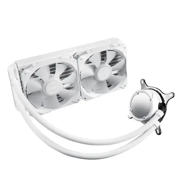 AsUs Rog Strix Lc Ii 240 Argb White Edition 2fans Zintegrowany wentylator chłodzenia procesora chłodzony wodą